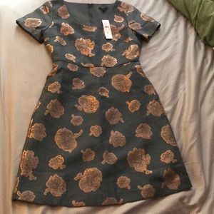 Ann Taylor Deep Turquoise/Gold dress